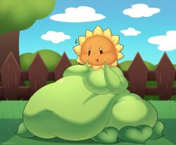 blush buttersita chubby cute electronic_arts fat fat_fetish obese plants_vs_zombies popcap_games solar_flare_(pvz) sunflower_(pvz) tagme