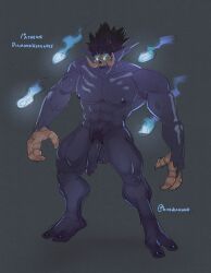 abs balls bara biceps big_penis bitediamond bwonsamdi diamondwerewolf gay hi_res highres loa_(warcraft) male muscular nude penis solo troll warcraft world_of_warcraft