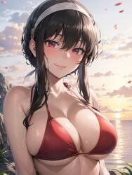 ai_generated bikini female_focus female_only hi_res huge_breasts kumisudang solo spy_x_family stable_diffusion voluptuous voluptuous_female yor_briar yor_forger