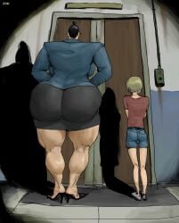 1boy 1boy1girl 1girls ass big_ass bigger_female blazer blonde_hair bun_hair elevator elevator_sex female glasses height_difference high_heels huge_ass human imminent_sex larger_female male mature mature_female milf muscles muscular_female older_female older_woman_and_younger_boy shoes shorts size_difference skinny_boy skirt smaller_male standing strong_woman tagme taller_female teacher vkorg young_boy younger_male