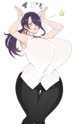 big_breasts breasts huge_breasts large_breasts purple_hair sabanotami