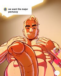 1boy abs bara biceps big_penis erection gay hi_res highres looking_at_viewer male male_focus male_only muscular nude original_character penis simplespirits solo solo_male