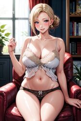 1girls ai_generated blonde_hair curvaceous curvy_body curvy_female erect_nipples female_focus female_only huge_breasts mature_female milf nipple_bulge shiromi_ai solo_female solo_focus stable_diffusion voluptuous voluptuous_female