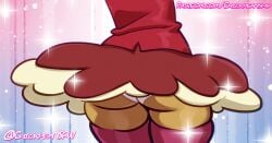 1girls 2023 ass ass_focus big_ass big_butt butt_focus cartoon_network chickpea clothed_female colored commission dark-skinned_female dat_ass elodie female female_only huge_ass huge_butt ok_k.o.!_let's_be_heroes panties panty_shot pink_background purple_background sfw short_skirt simple_background skirt sparkles