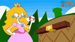 1girls animated ass_bigger_than_head ass_expansion big_ass big_breasts breast_expansion breasts_bigger_than_head butt_expansion clothing female_focus growth holysmutts huge_ass huge_breasts hyper hyper_ass hyper_breasts kamek long_hair mario mario_(series) mega_mushroom outdoors princess_peach standing super_mario_bros. super_mushroom tagme thick_thighs torn_clothes transformation_food