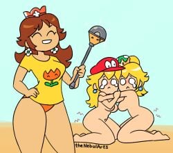 ass body_takeover breasts cappy_(mario) genderswap_(mtf) luigi luigiette mario mario_(series) nebularts new_super_mario_bros._u_deluxe nude possessed possession princess_daisy princess_peach super_mario_bros. super_mario_odyssey