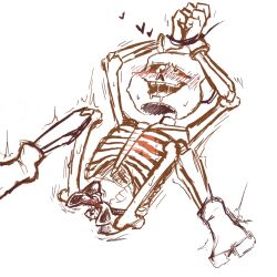 1:1 1:1_aspect_ratio 1boy 2020s 2022 ahe_gao animated_skeleton blush_lines bound_wrists heart-shaped_pupils heart_eyes legs_spread male male_only malesub mouth_open naked nude open_mouth pleasure_face purplebluepen45 sans sans_(undertale) skeleton socks socks_on socks_only solo spread_legs submissive submissive_male tied_up tied_wrists trembling undead undertale undertale_(series) youfoundta