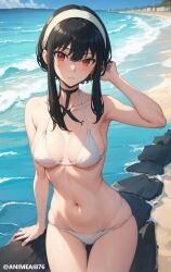 ai_generated animeai876 breasts female female_only nai_diffusion outside solo spy_x_family stable_diffusion swimsuit yor_briar