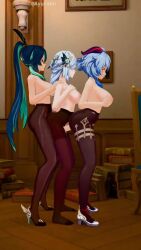 10_seconds 1girls 2futas 3d 9:16 animated ayuraen blue_hair bouncing_breasts breasts female from_side futa_on_female futa_on_futa futanari ganyu_(genshin_impact) genshin_impact glasses horns hoyoverse incest intersex long_hair love_train mihoyo moaning mp4 ponytail sex sex_from_behind shenhe_(genshin_impact) shorter_than_10_seconds sound standing standing_sex tagme topless train_sex vertical_video video xianyun_(genshin_impact)