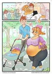 1bit-deviant ass bread bread_loaf butt_expansion comic couple duo expansion female food hi_res huge_beasts male male/female married_couple pregnant romantic transformation wedding_dress weight_gain wheat wholesome wife