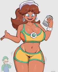 luigi from mario (series) by sketchfins