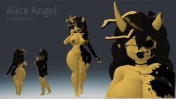 3d 3d_model alice_angel ass bendy_and_the_ink_machine big_breasts boobs_out breasts breasts_out broken_horn cally3d closed_eyes cryptiacurves expressions facial_expressions female female_only heart-shaped_pupils heart_halo horns joey_drew_studios large_breasts model model_sheet naked naked_female nipples nipples_outside no_bra no_clothes no_panties nude puckered_lips pussy pussy_lips pussy_peek reference_image reference_sheet solo solo_female solo_focus south_shaed_(dreams_come_true_studio) susie_campbell thick_thighs turnaround twisted_alice vr vr_media vrchat vrchat_avatar vrchat_media vrchat_model yellow_sclera yellow_skin