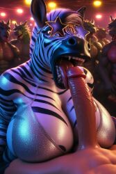 adult ai ai_art ai_assisted ai_generated animal curvy emo female furry furry_female furry_only goth goth_girl half_feral metal neon neon_lights perfect_body redkane sexy stripclub stripes violation zebra