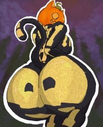 ass_focus ass_in_face big_ass big_breasts big_butt big_thighs breasts costume female female_focus female_only fortnite from_behind furry furry_female furry_only halloween halloween_costume helmet huge_ass huge_breasts huge_thighs jack-o'-lantern large_ass large_breasts large_thighs looking_at_viewer looking_back night night_sky on_knees outfit pumpkin sadda1 skeleton skin_tight skinsuit sparkles spice_(fortnite) squatting tail tree trees