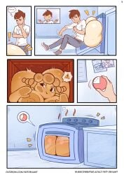 1bit-deviant ass bread bread_loaf butt_expansion butt_focus c comic duo expansion female food hi_res huge_beasts male male/female married_couple pregnant transformation weight_gain wheat wife