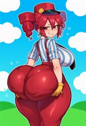 1girls ai_generated ass ass_bigger_than_head ass_bigger_than_torso ass_crack ass_grab ass_lift back back_view big_ass big_breasts big_thighs blouse blush blush_lines breasts breasts_bigger_than_head breasts_bigger_than_torso bubble_butt cellulite curvaceous curvy curvy_female curvy_figure enormous_ass enormous_thighs fat_ass fat_breasts fat_thighs female female_only gigantic_ass gigantic_breasts gigantic_thighs gloves gluteal_fold grabbing_own_ass hat high-waist_pants high_waisted_pants hips_wider_than_shoulders hourglass_figure huge_ass huge_breasts huge_thighs hyper_ass hyper_thighs kasane_teto kasane_teto_(sv) large_ass large_breasts large_thighs lifting_ass looking_at_viewer looking_back massive_ass massive_breasts massive_thighs mesmerizer_(vocaloid) mesmerizer_teto mochipawg mv_character necktie pants pantylines plump_ass plump_breasts plump_thighs red_eyes red_hair round_ass seductive seductive_look seductive_smile shiny_clothes shirt simple_background skin_tight skin_tight_pants slim_waist solo solo_female standing striped_shirt suspenders sweat sweating synthesizer_v thick_ass thick_thighs thighs thighs_bigger_than_head thighs_bigger_than_torso tight_clothing tight_pants tight_shirt tiny_penis twin_drills utau venus_body voluptuous voluptuous_female wide_hips