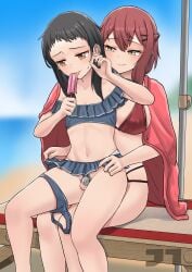 1femboy bikini chastity chastity_cage chastity_device female_with_femboy femboy feminine_male flat_chastity_cage girly jtleeklm jtlklm microskirt otoko_no_ko otokonoko tomgirl trap