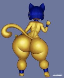 1girls alternate_version_available animal_crossing ankha anthro ass barefoot big_ass completely_nude completely_nude_female dango_danger dangodanger feline feline_humanoid female female_only full_body furry naked naked_female nude nude_female rear_view solo solo_female tail yellow_body