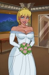 bride cleavage dc dc_comics edit female female_only fully_clothed galatea lipstick lovekraut makeup sunsetriders7