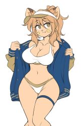 big_breasts breasts cleavage female female_focus female_only goya_(lucyfercomic) lucyfercomic original original_character thick_thighs thighs wide_hips