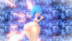 1girls 3d animated applchu ass blue_eyebrows blue_eyes blue_hair bubble_butt cirno dat_ass fairy fairy_wings female female_focus female_only light-skinned light-skinned_female light_skin looking_at_viewer middle_finger naked naked_female nude nude_female shortstack sideboob sound team_shanghai_alice touhou twerking video watermark