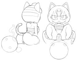 2021 animal_crossing ankha ass caliginous catgirl cowgirl_position emotionless emotionless_sex missionary_position monochrome reverse_cowgirl_position sentones sex thick_thighs unamused unamused_sex vaginal_penetration