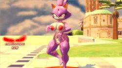 1girls 3d areolae barefoot big_breasts blaze_the_cat breasts completely_nude completely_nude_female feline feline_humanoid female female_only mrcowboywolf naked naked_female nipples nude nude_female pussy solo solo_female sonic_(series) soulwolf standing standing_on_one_leg