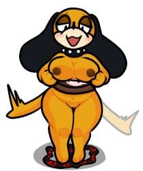 anthro big_breasts breasts canine duck_hunt duck_hunt_dog female huntress_(lewdewott) lewdewott nintendo rule_63 thick_thighs wide_hips