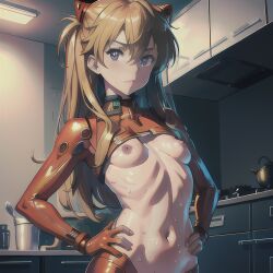 ai_generated asuka_langley_sohryu breasts katsuprime kitchen neon_genesis_evangelion souryuu_asuka_langley stable_diffusion sweat