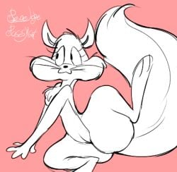 ass big_butt big_tail blanket-mouse domestic_cat felid feline felis female female/female genitals looking_away looney_tunes low_res mammal penelope_pussycat presenting presenting_pussy pussy sitting spread_legs spreading tail thick_thighs warner_brothers