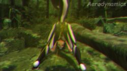 3d aerodynamics animated fart fart_cloud female looking_at_viewer mmd pov raising_butt skunk skunk_girl skunk_spray tagme video