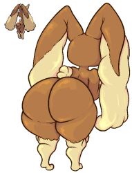 1girls alpha_channel anthro anthro_only ass ass_focus bent_over big_ass brown_body brown_fur bubble_butt cream_fur female female_anthro female_only floppy_ears fur furry furry_female furry_only game_freak generation_4_pokemon huge_ass lagomorph leporid long_ears lopunny mammal nintendo no_humans nude nude_female pixel_art pokémon_(species) pokemon pokemon_(species) rabbit rabbit_ears rabbit_tail rear_view solo sweet_dull tail thick_thighs transparent_background two_tone_body two_tone_fur white_outline wide_hips