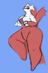 artesjsc big_breasts breasts female latias pokemon pokemon_(species) thick_thighs wide_hips