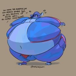 azspicedjason blueberry_inflation furry inflation spherical_inflation sunken_head thick_thighs wide_hips