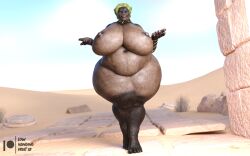 3d 3d_(artwork) alien areolae ass bbw belly big_belly big_nipples breasts chubby chubby_female dark_areola daz3d daz_studio desert feet female female_only gilf granny headwear jewelry large_ass large_breasts lowhangingfruit3d_(artist) mature_female naked navel nipples obese older_female overweight overweight_female pinup pose sagging_breasts solo solo_female solo_focus ssbbw thick thick_ass thick_thighs thighs toe_claws