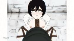 1boy 1girls 2d 2d_animation :>= animated asian asian_female attack_on_titan baddiesart big_breasts black_eyes black_hair black_penis blonde_hair blowjob blush blushing breasts clothed clothed_female clothed_female_nude_male clothing dark-skinned_male dark_eyes dark_hair dark_skin duo duo_focus erection eye_contact fellatio female female_focus flipaclip fringe grey_eyes hair hands-free hard_nipples human human_only interracial kneeling looking_at_viewer loop medium_breasts medium_hair mikasa_ackerman moaning nipples on_her_knees onyankopon open_mouth oral oral_penetration pale-skinned_female pale_skin penis petite pov public saliva saliva_trail scar sex shingeki_no_kyojin short_hair slim sound sound_effects straight sucking sucking_penis tagme video