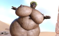 3d 3d_(artwork) alien areolae ass bbw belly big_belly big_nipples breasts chubby chubby_female dark_areola daz3d daz_studio desert female female_only gilf granny headwear jewelry large_ass large_breasts lowhangingfruit3d_(artist) mature_female navel nipples obese older_female overweight overweight_female pinup pose sagging_breasts solo solo_female solo_focus ssbbw thick thick_ass thick_thighs thighs very_old_female