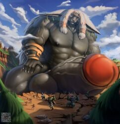 balls boner erection furry ganondorf ganondorf_(tears_of_the_kingdom) genitals hyper hyper_balls hyper_cock hyper_genitalia hyper_penis hyper_testicles invalid_tag macro male male_only muscle muscles muscular muscular_male nintendo noblewolfa nsfw nude penis rauru_(tears_of_the_kingdom) tears_of_the_kingdom the_legend_of_zelda typhek zonai