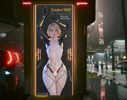 1boy 1femboy 3d advertisement android animated beta_male big_ass blonde_hair blue_eyes bulge clothed_male crossdressing curvy curvy_figure cyberpunk cyberpunk_2077 dominant_male domination facing_viewer femboy gay half-dressed half_naked ian_baskan iano0o0 lips lipstick lipstick_mark male_focus male_only massive_thighs pear_shaped pretty_boy robot robot_humanoid robot_joints robotic_arm short_hair shorter_than_30_seconds size_difference small_bulge smaller_male soft_breasts soft_skin softcore solo sound submissive_male tagme tank_top thick_thighs topless trap video white_skin wide_hips