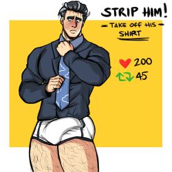 balls bara big_balls big_penis blush boner bulge erection erection_under_clothes hoybarartist larry_(pokemon) male male_only muscles muscular nintendo npc_trainer penis pokemon pokemon_sv shirt solo solo_male strip_game underwear