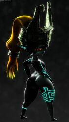 1girls 3d 3d_(artwork) artist_name ass big_ass female female_only hi_res imp_midna midna ncoughar nintendo pear_shaped shortstack small_breasts the_legend_of_zelda thick_thighs twilight_princess wide_hips