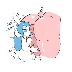 2futas anthro balljob balls bbw blue_hair bunny_girl choker dickgirl donut_anus duo furry furry_only futa_on_futa futa_only futa_sans_pussy futanari holding_balls kissing larger_futanari long_hair milkbuni milkbuni_(character) naked nipple_piercing nude penis pig pig_girl pink_body pink_skin puffy_anus rimjob rimming self_upload shiny_skin shortstack size_difference smaller_futanari smelling smelling_ass sniffing sniffing_ass thick_thighs