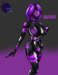 animate_inanimate big_breasts bodysuit breasts bulge collar customizable cyber dialogue doll drone dronesuit english english_text faceless full_body glossy heart humanoid inanimate latex latex_clothing living_inflatable mannequin nitefire null_bulge obedience original purple robot rubber rubber_clothing synthetic text toy