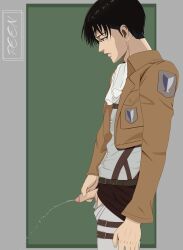 attack_on_titan levi_ackerman levi_pee peeing piss_art