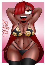 1girls bikini cosplay dark-skinned_female dark_skin female female_only hekapoo solo sono_bisque_doll_wa_koi_wo_suru star_vs_the_forces_of_evil zaicomaster14