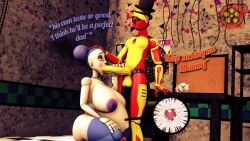 3d 3d_(artwork) 3d_model ballora ballora_(fnafsl) ballora_(spiderjunior10) big_ass big_breasts big_penis cumflated_belly cumflation female five_nights_at_freddy's five_nights_at_freddy's:_sister_location fnaf freddyleo naked nude penis pregnant robot robot_girl scottgames sister_location spiderjunior10 sucking_penis