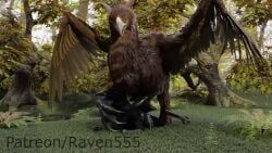 3d anal animated anthro bird cum dubious_consent erection feral gryphon male male/male mp4 mythology raven555 raven_(bird) rimming rough_sex size_difference sound tagme video