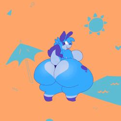 2d animated anthro anthro_only azule_(jiggledoggle) big_ass big_breasts breasts bubble_butt female furry huge_ass jiggledoggle thick_thighs twerking wide_hips