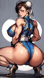 ai_generated big_breasts bubble_butt chun-li curvaceous curvy_female curvy_figure female_focus female_only hi_res huge_breasts jarentr looking_at_viewer stable_diffusion street_fighter