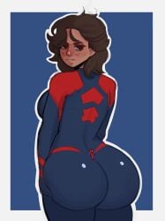 1girls 2023 aleppi big_ass big_breasts brown_hair fat_ass female female_only genderswap genderswap_(mtf) human human_only lego lego_spider-man marvel miguel_o'hara rule_63 spider-man spider-man:_across_the_spider-verse spider-man_(series) spider-man_2099 spider-woman_2099 wide_hips